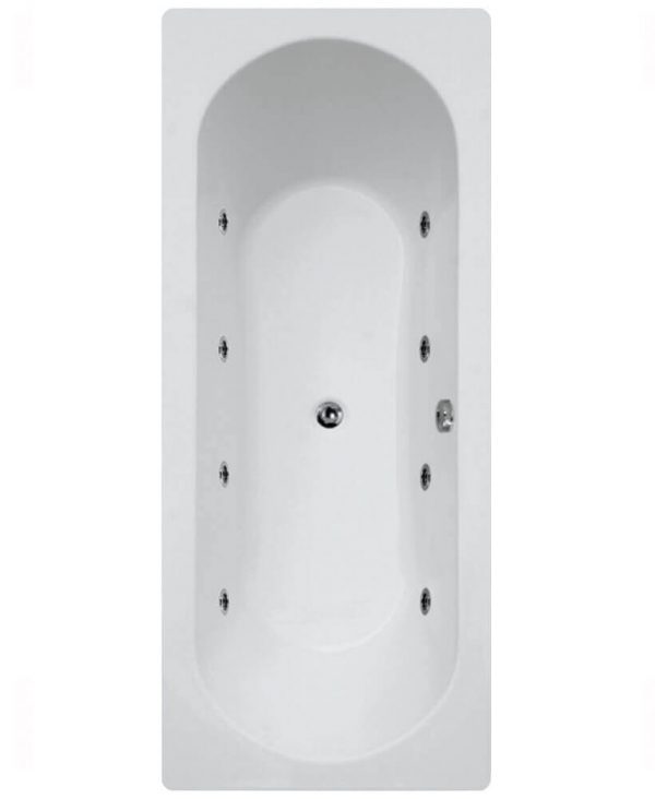  CLOVER  1800 x 800 Double Ended 8 Jet Whirlpool Bath
