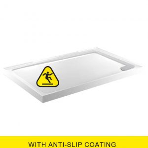 KRISTAL LOW PROFILE 1000x800 Rectangle 4 Upstand Shower Tray  -Anti Slip  with FREE shower waste