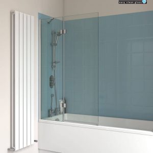 LUNAR SB6 Two Panel Hinged Bathscreen - L1000 x H1500