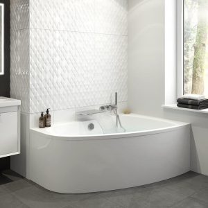 MAYA 1500 x 1000mm Offset Corner Bath Left Hand & Bath Panel