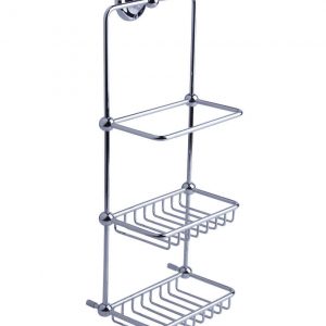 STOCKTON TRADITIONAL LEVER Wall mounted Shower basket 435x165x205mm Chrome