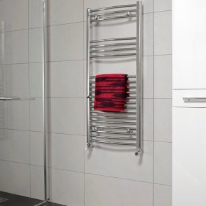 SONAS 1200 x 500 Curved Towel Rail - Chrome