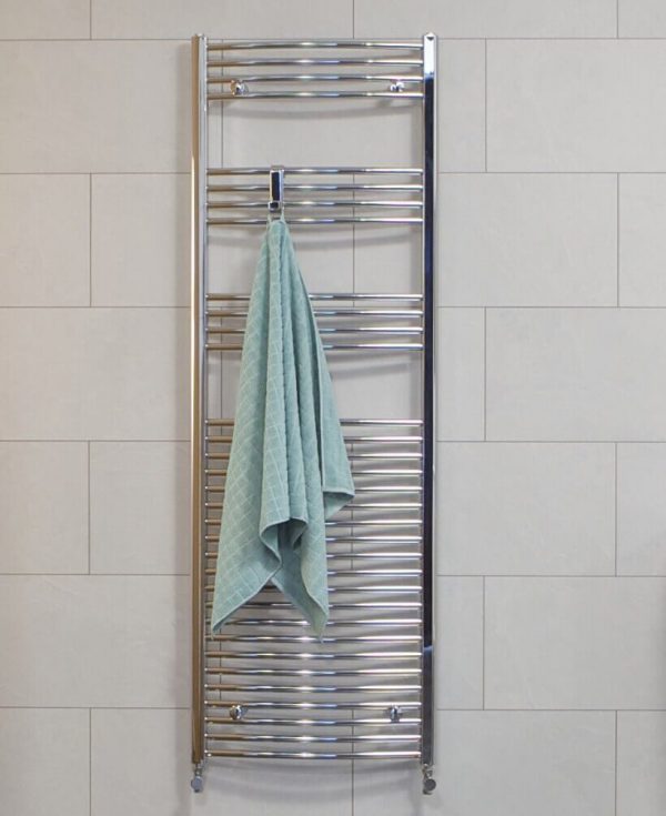  SONAS 1800 x 600 Curved Towel Rail - Chrome