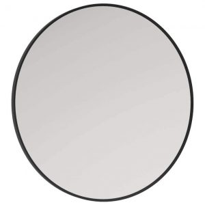 ASTRID Black Non-illuminated Metal Frame Round 600x600mm Mirror