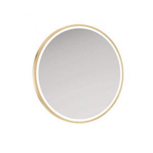 ASTRID Beam Gold Illuminated Metal Frame Round 600x600mm Mirror