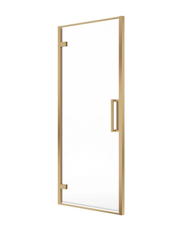  ASPECT 8mm Hinged Door 760mm Brushed Gold