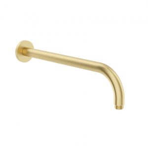 SYNC Round Wall Shower Arm 345mm Brushed Gold