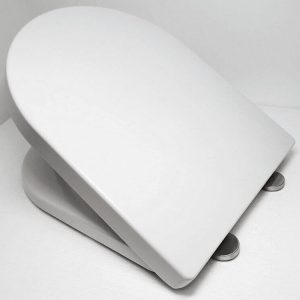 Saturn D Shaped Soft Close Toilet Seat White