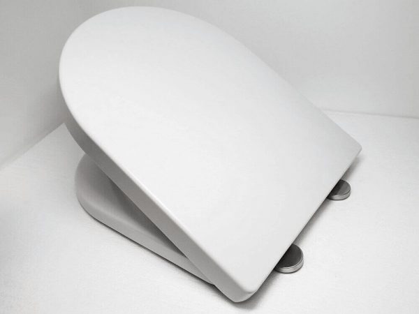  Saturn D Shaped Soft Close Toilet Seat White